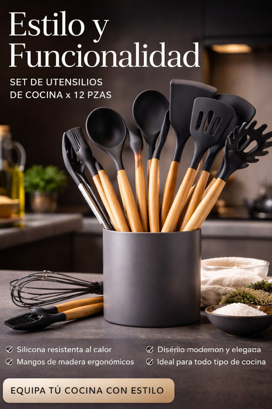 Set Utensilios de Cocina x 12 Pzas
